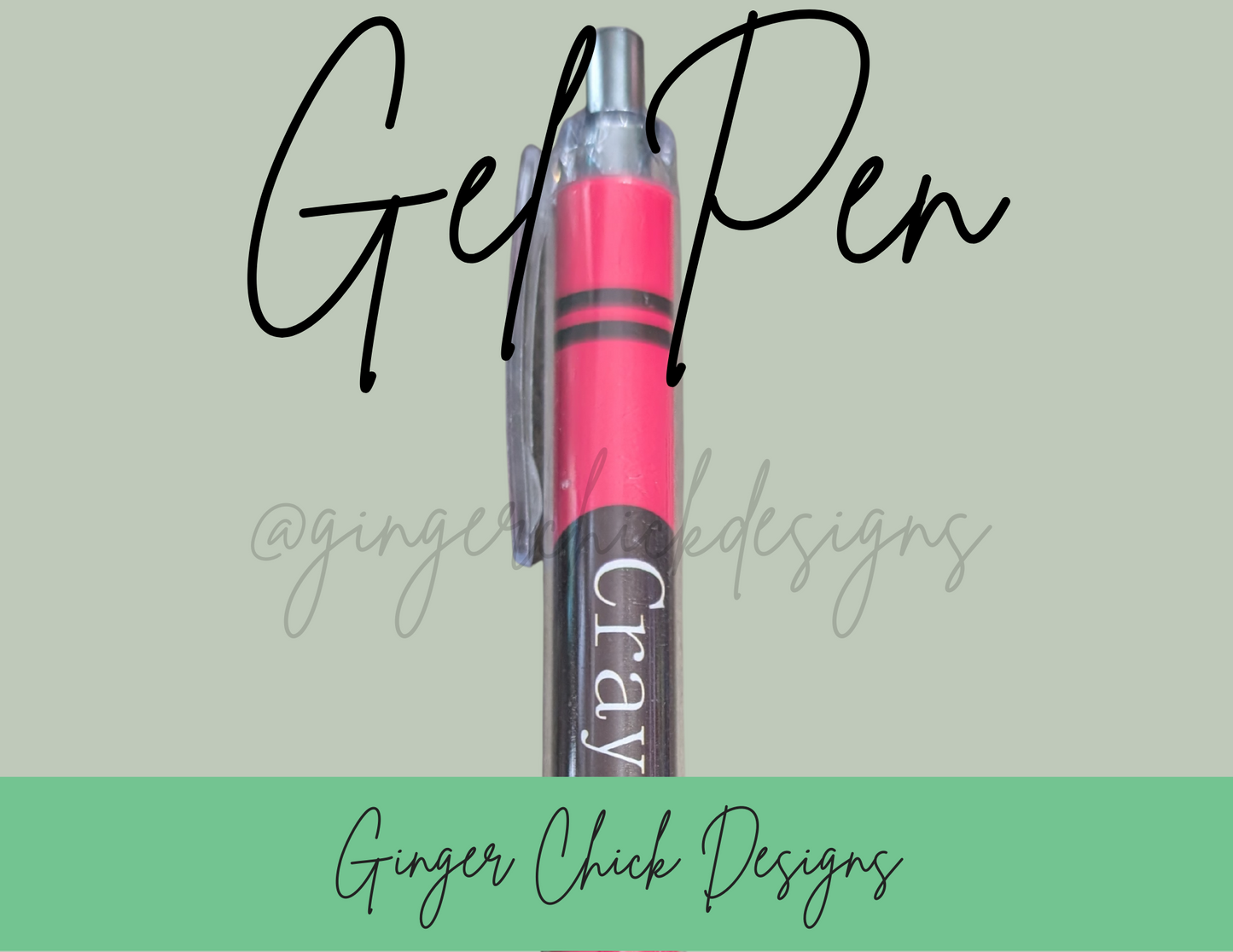 Red Crayon Gel Pen