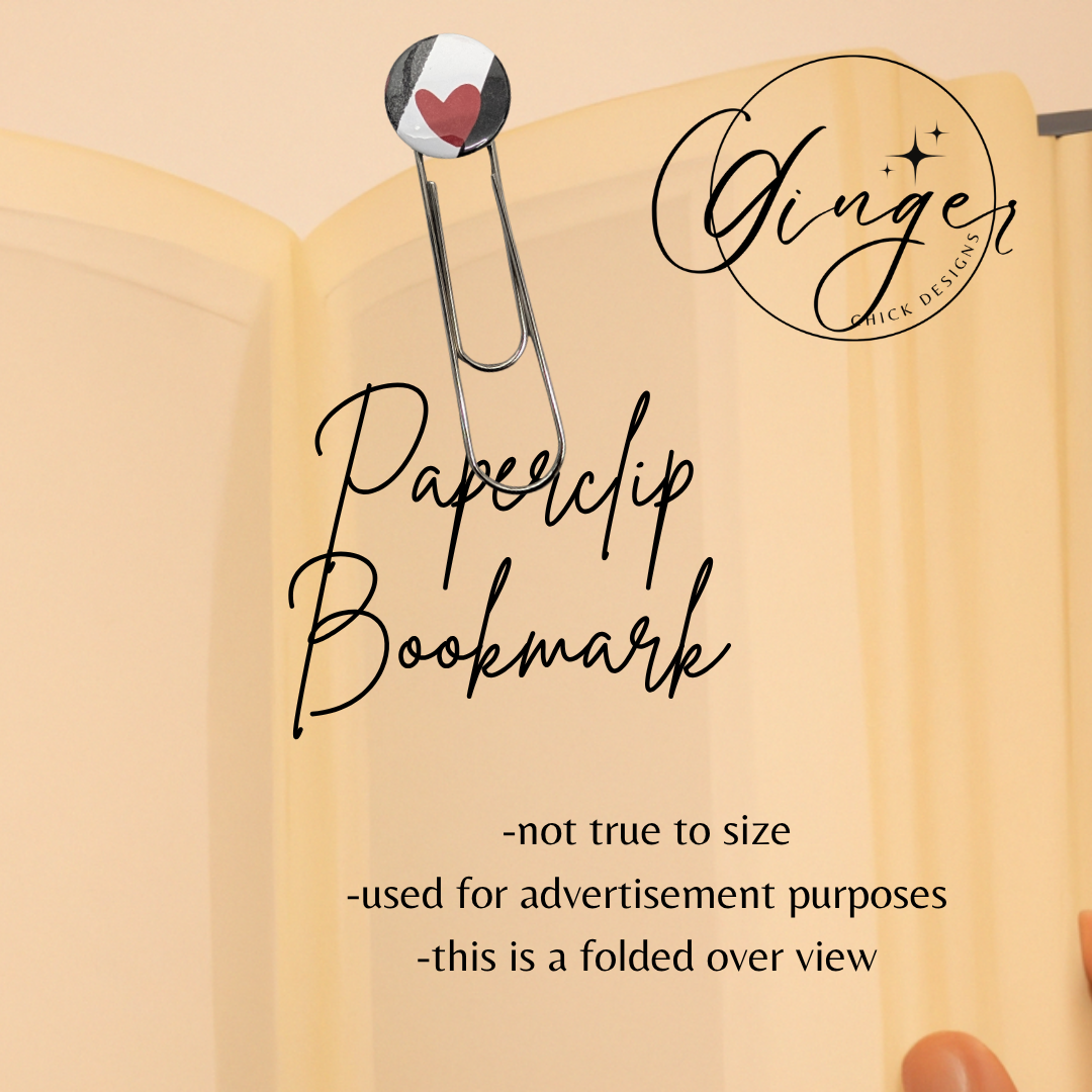 Red Heart 3-Inch Paperclip Bookmark