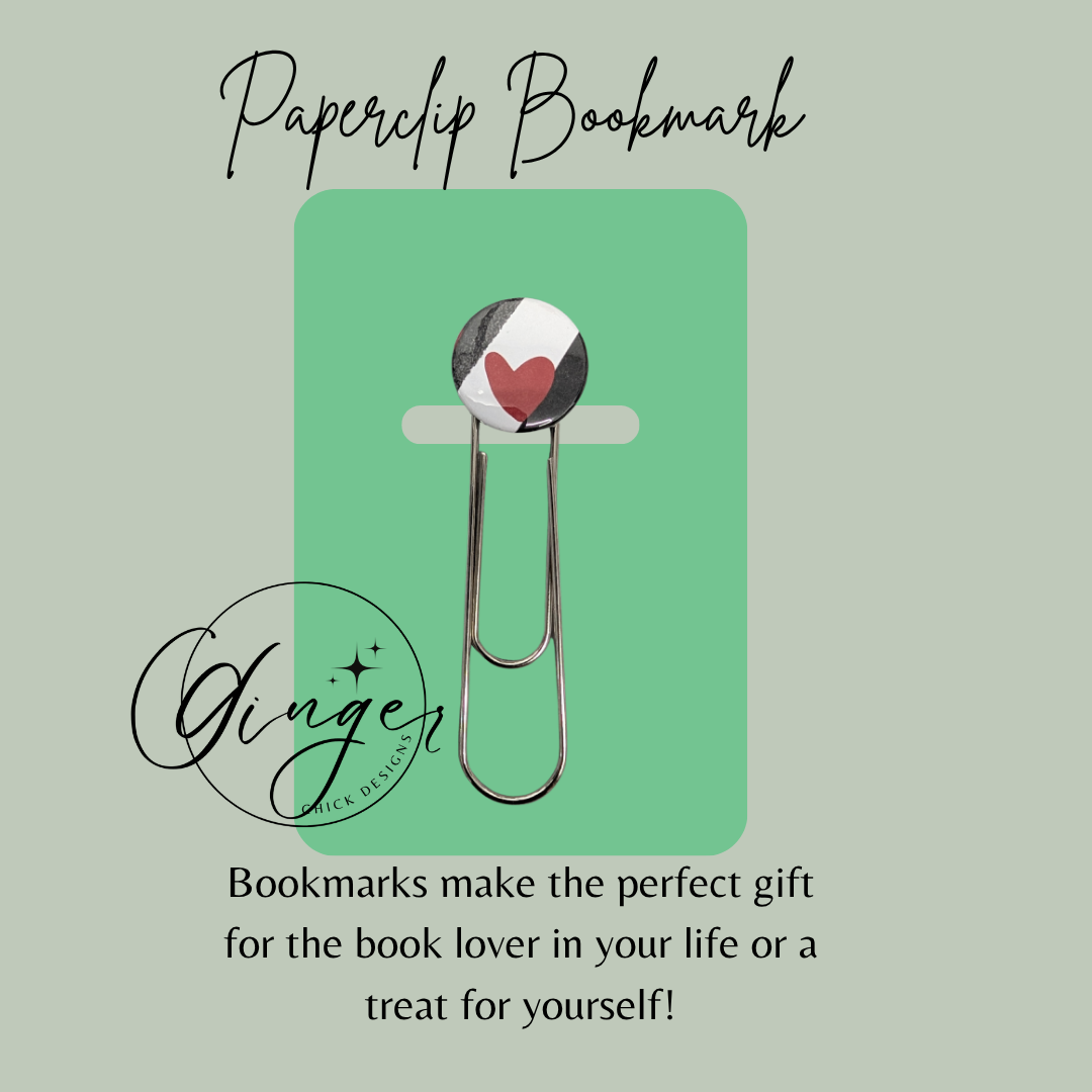 Red Heart 3-Inch Paperclip Bookmark