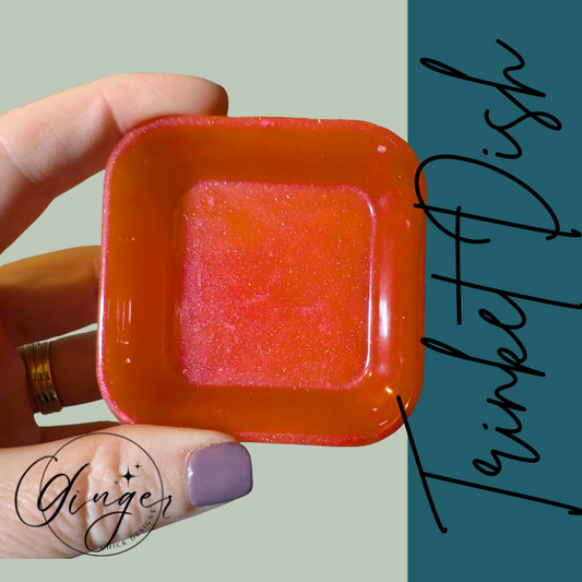 Red Crush Square Trinket Dish