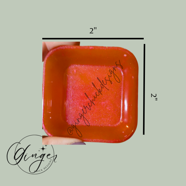 Red Crush Square Trinket Dish