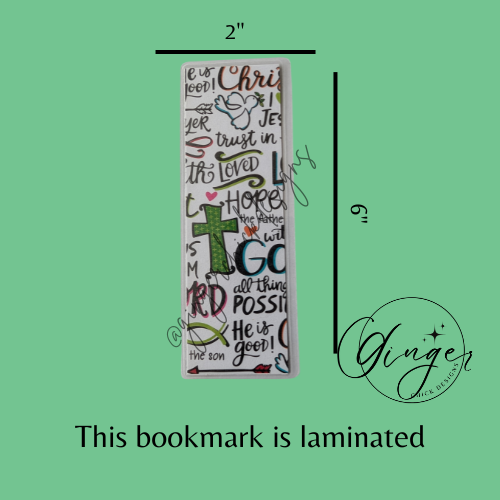 Religious Words Laminated Bookmark