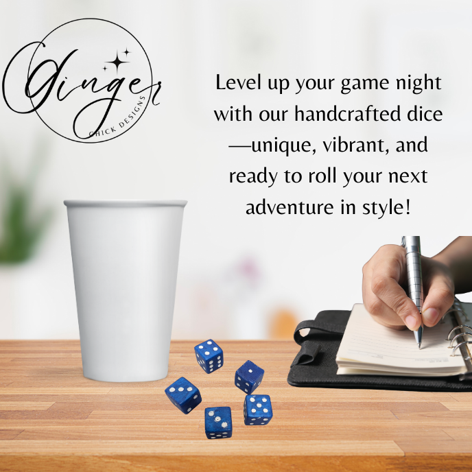 Royal Blue Small D6 Dice Set
