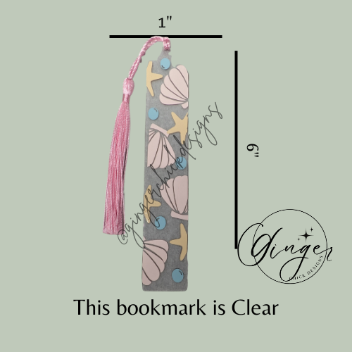 Sea Shells Acrylic Bookmarks
