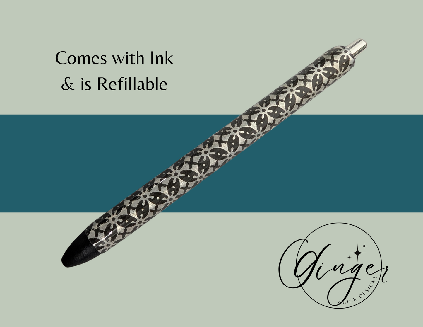 Silver Flowers Joy Gel Pen