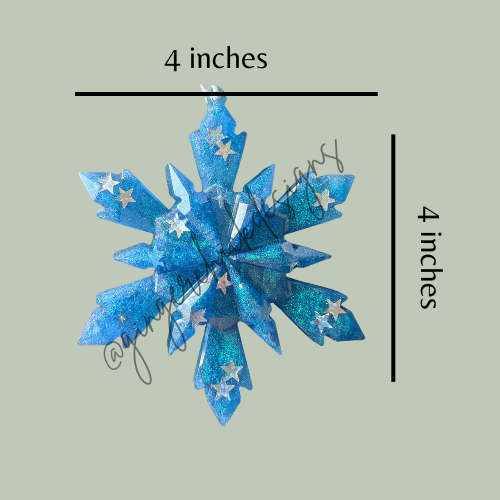 Blue Sky Resin Snowflake Ornament