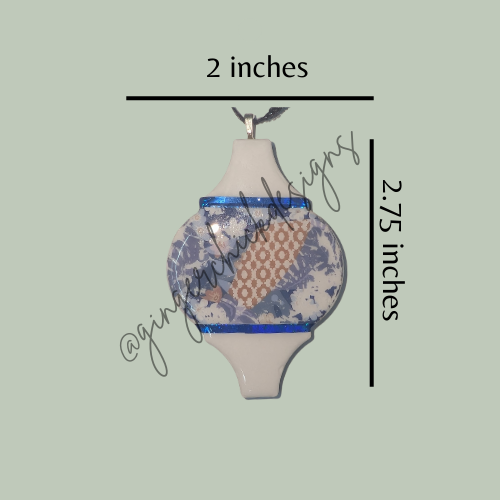 Blue Jean Ceramic Tile Ornament