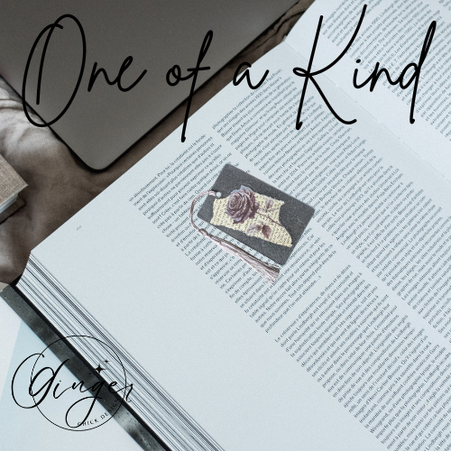 Single Black Rose Dictionary Acrylic Bookmark