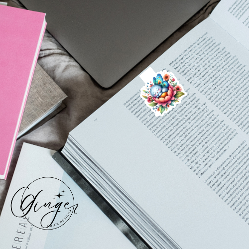 Sleeping Butterfly Magnetic Bookmark