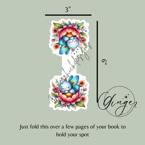 Sleeping Butterfly Magnetic Bookmark