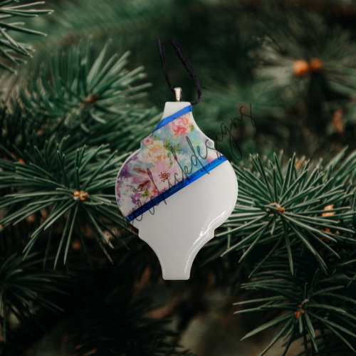 Spring Flowers Ceramic Tile Ornament