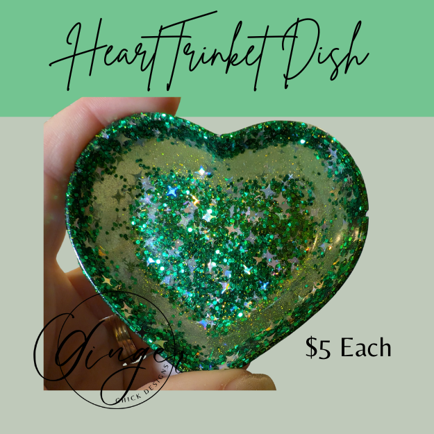St Pattys Heart Trinket Dish