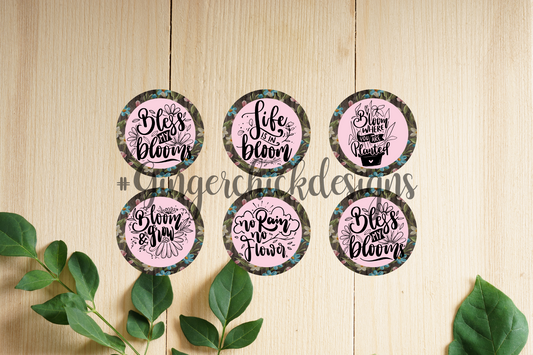 Bless my Blooms Bottle Cap Images