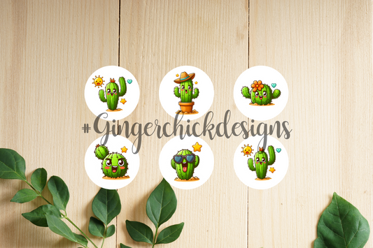 Cactus Friends Bottle Cap Images