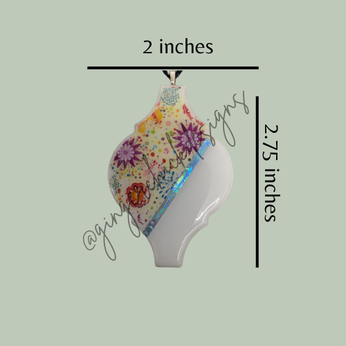 Star Burst Ceramic Tile Ornament