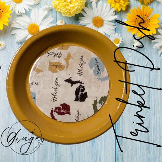 State of Michigan Trinket Dish