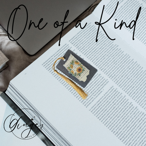 Sunflower Wreath Dictionary Acrylic Bookmark