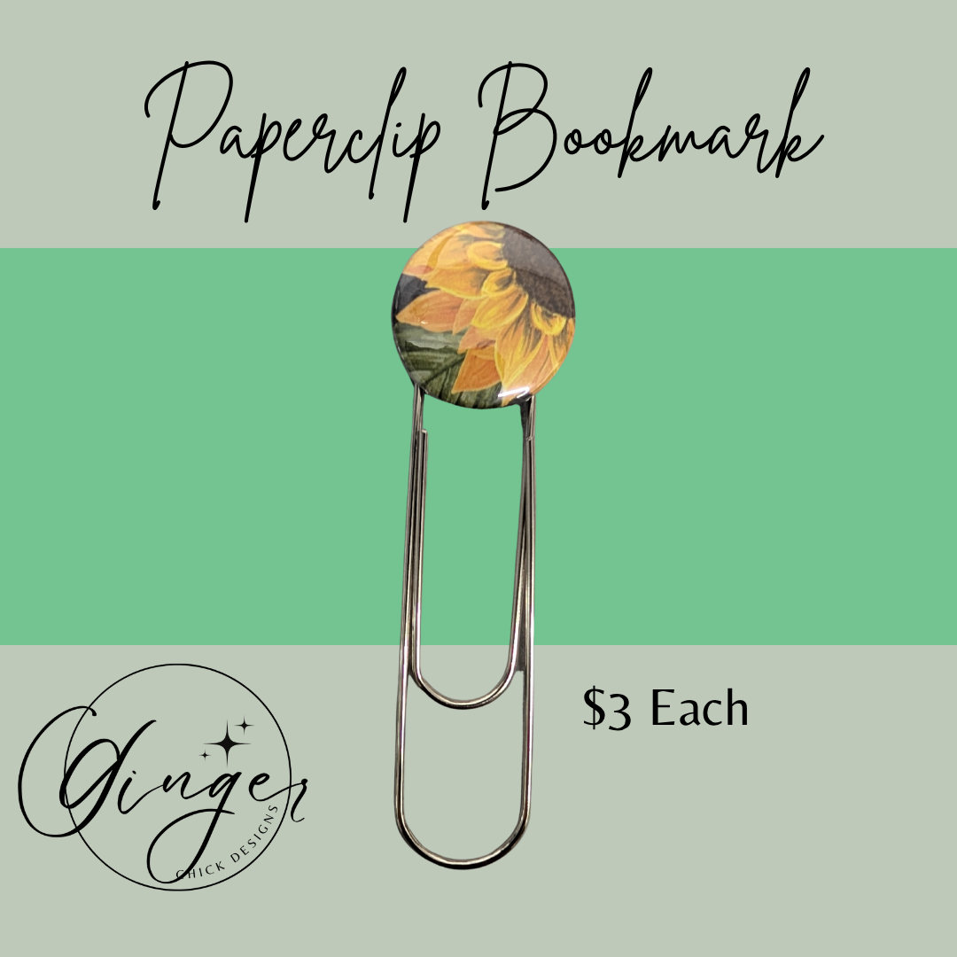 Sunflower 3-Inch Paperclip Bookmark