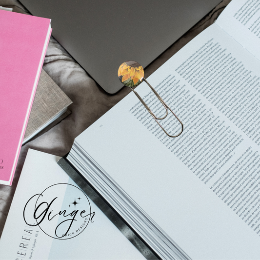 Sunflower 3-Inch Paperclip Bookmark