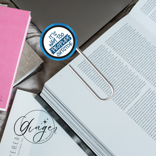 Too Peopley 3-Inch Paperclip Bookmark