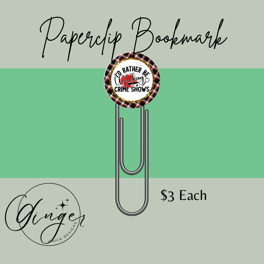 True Crime 3-Inch Paperclip Bookmark