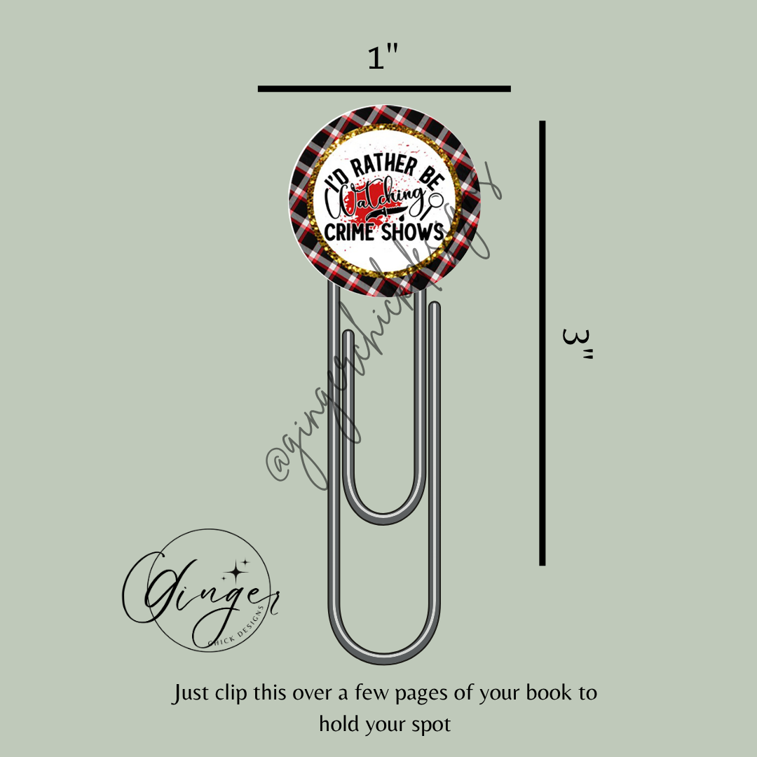 True Crime 3-Inch Paperclip Bookmark