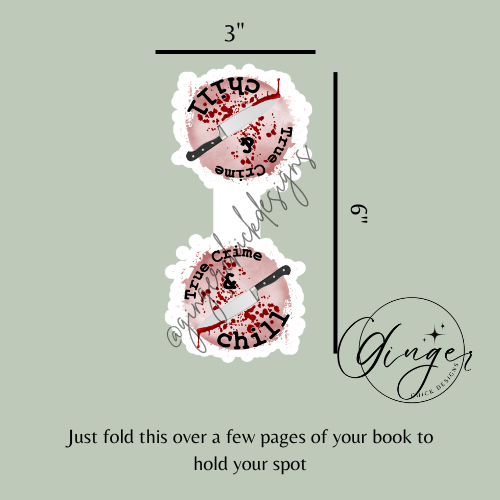 True Crime & Chill Magnetic Bookmark
