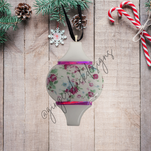 Violet Ceramic Tile Ornament