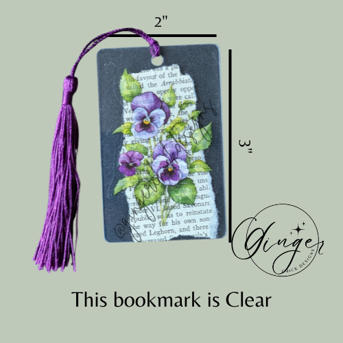 Violets Dictionary Acrylic Bookmark