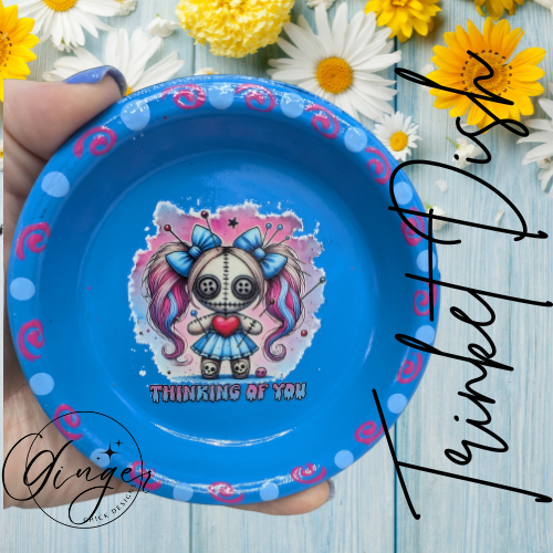 VooDoo Doll Mixed Media Art Trinket Dish