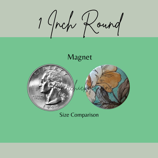 Water Color Flowers Button Magnets