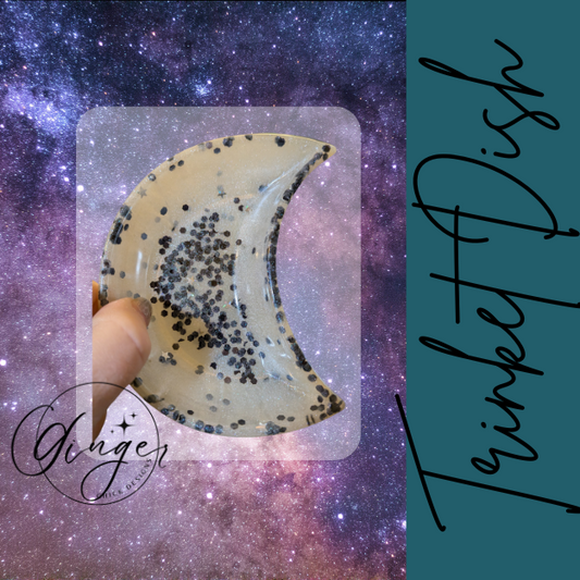 White Moon Resin Trinket Dish