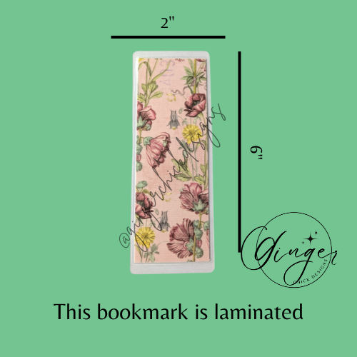 Wild Flowers Laminated Bookmark