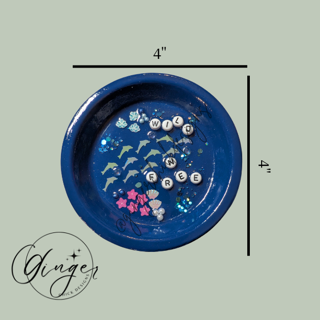 Wild N Free Mixed Media Art Trinket Dish