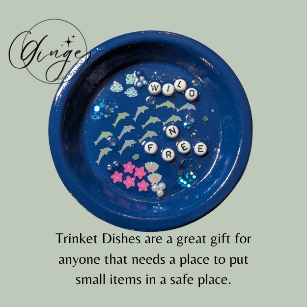 Wild N Free Mixed Media Art Trinket Dish