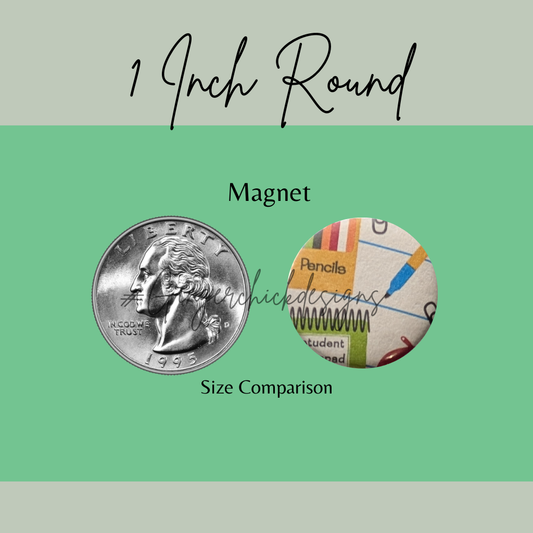 Back to School Button Magnets