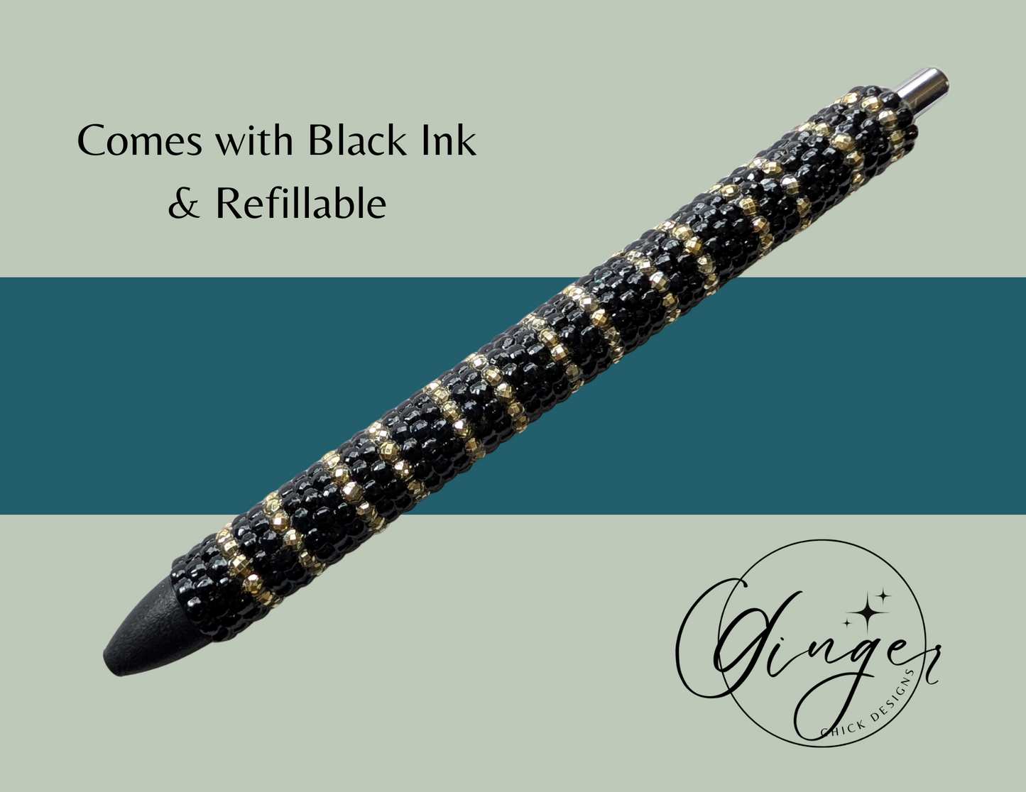 Black and Gold Diamond Art Ink Joy Gel Pen