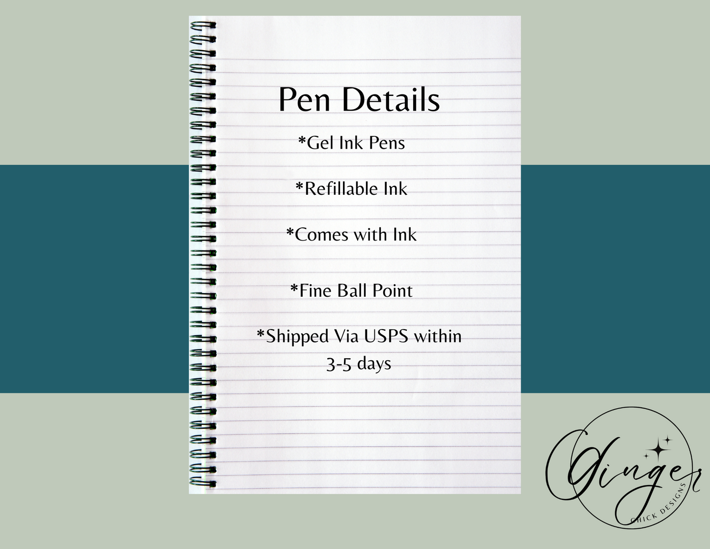 Black and White Paw Print Gel Pen