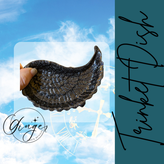 Black Angel Wing Trinket Dish