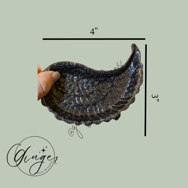 Black Angel Wing Trinket Dish