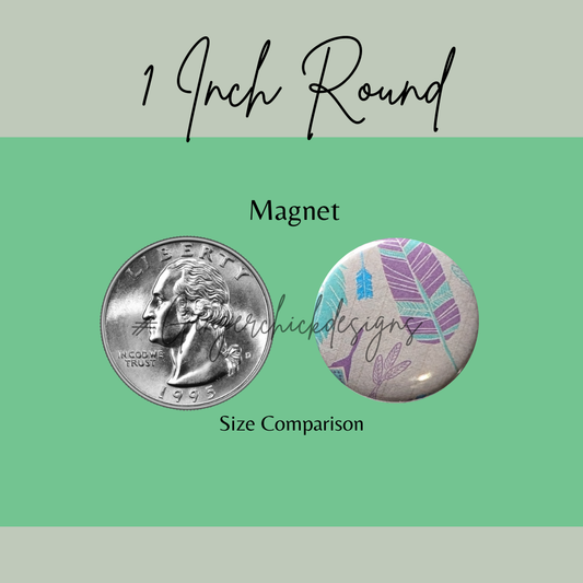 Blue and Purple Button Magnets