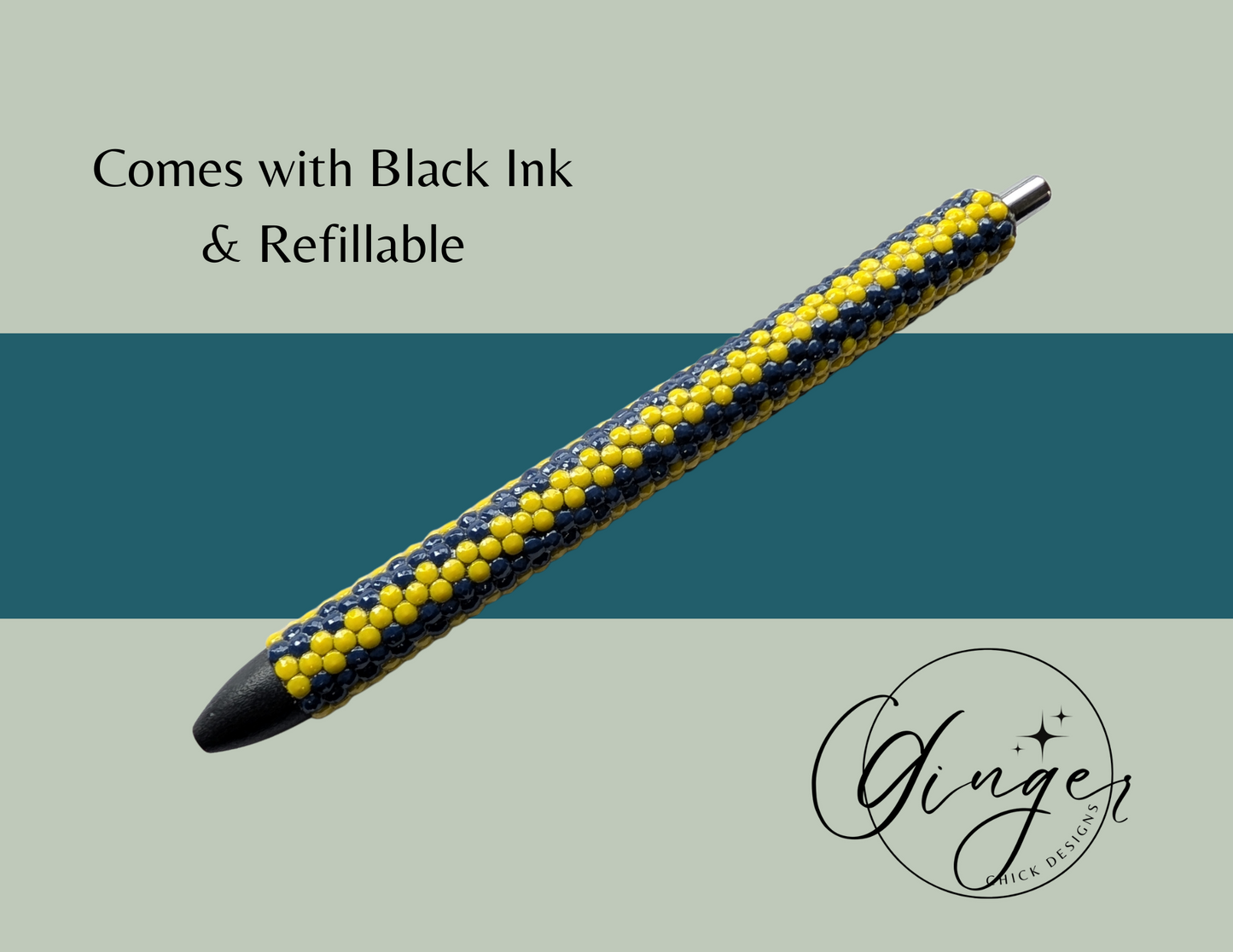 Blue and Yellow Diamond Art Ink Joy Gel Pen