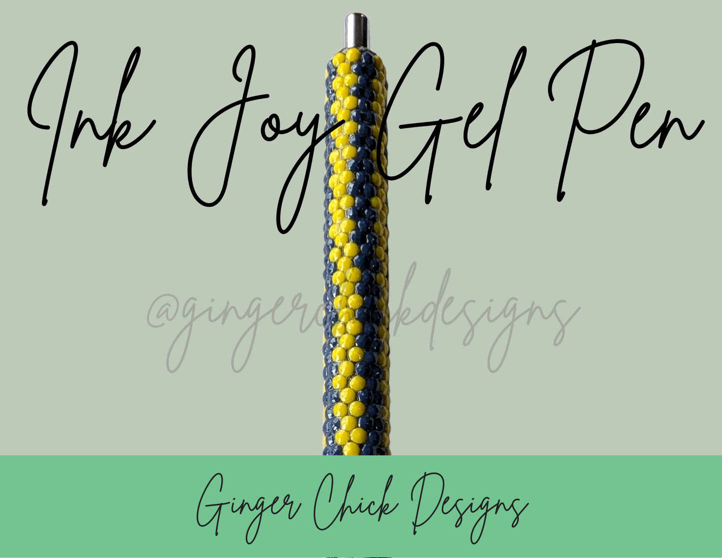 Blue and Yellow Diamond Art Ink Joy Gel Pen