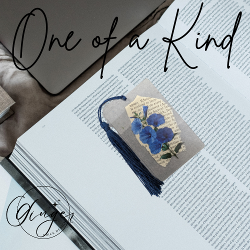 Blue Morning Glories Dictionary Acrylic Bookmark