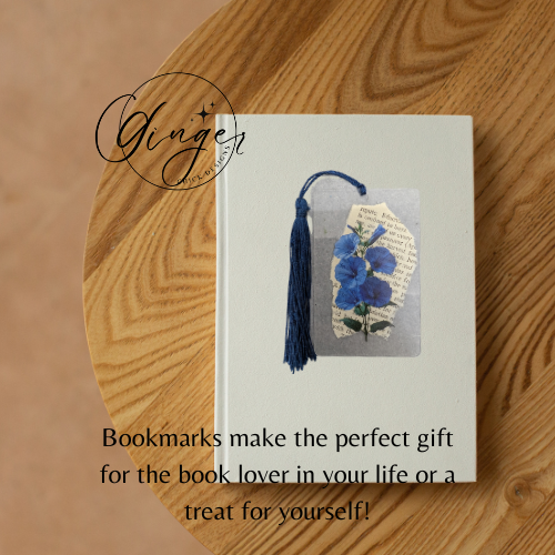 Blue Morning Glories Dictionary Acrylic Bookmark