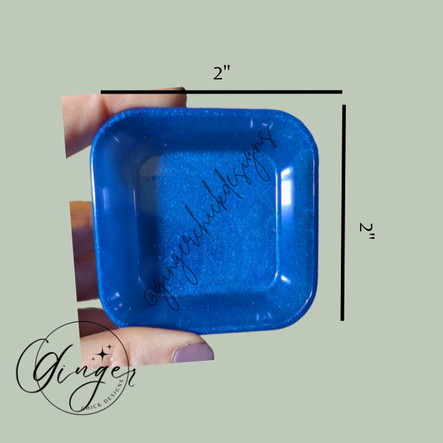 Blue Sea Square Trinket Dish