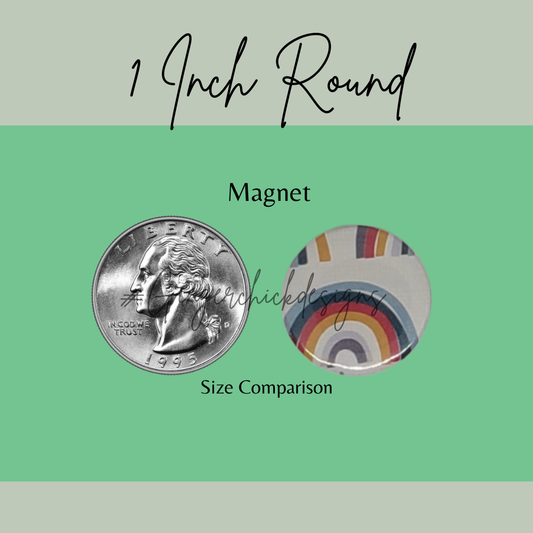 Boho Rainbow Button Magnets