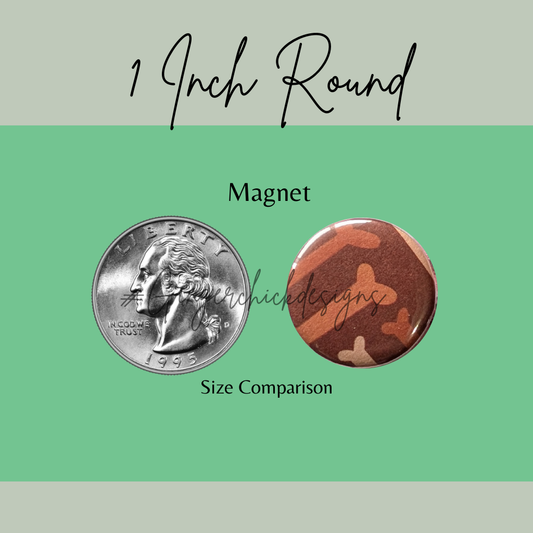 Brown Dog Bones Button Magnets