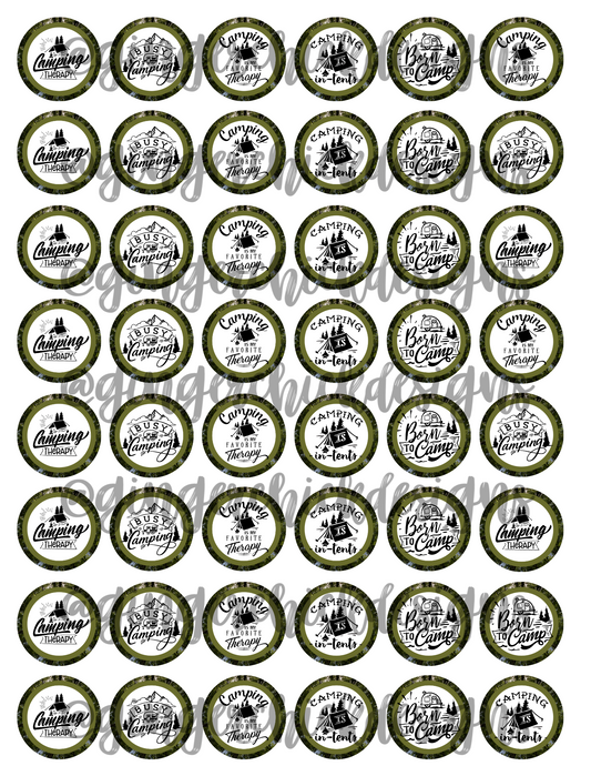 Camping is Therapy Bottle Cap Images