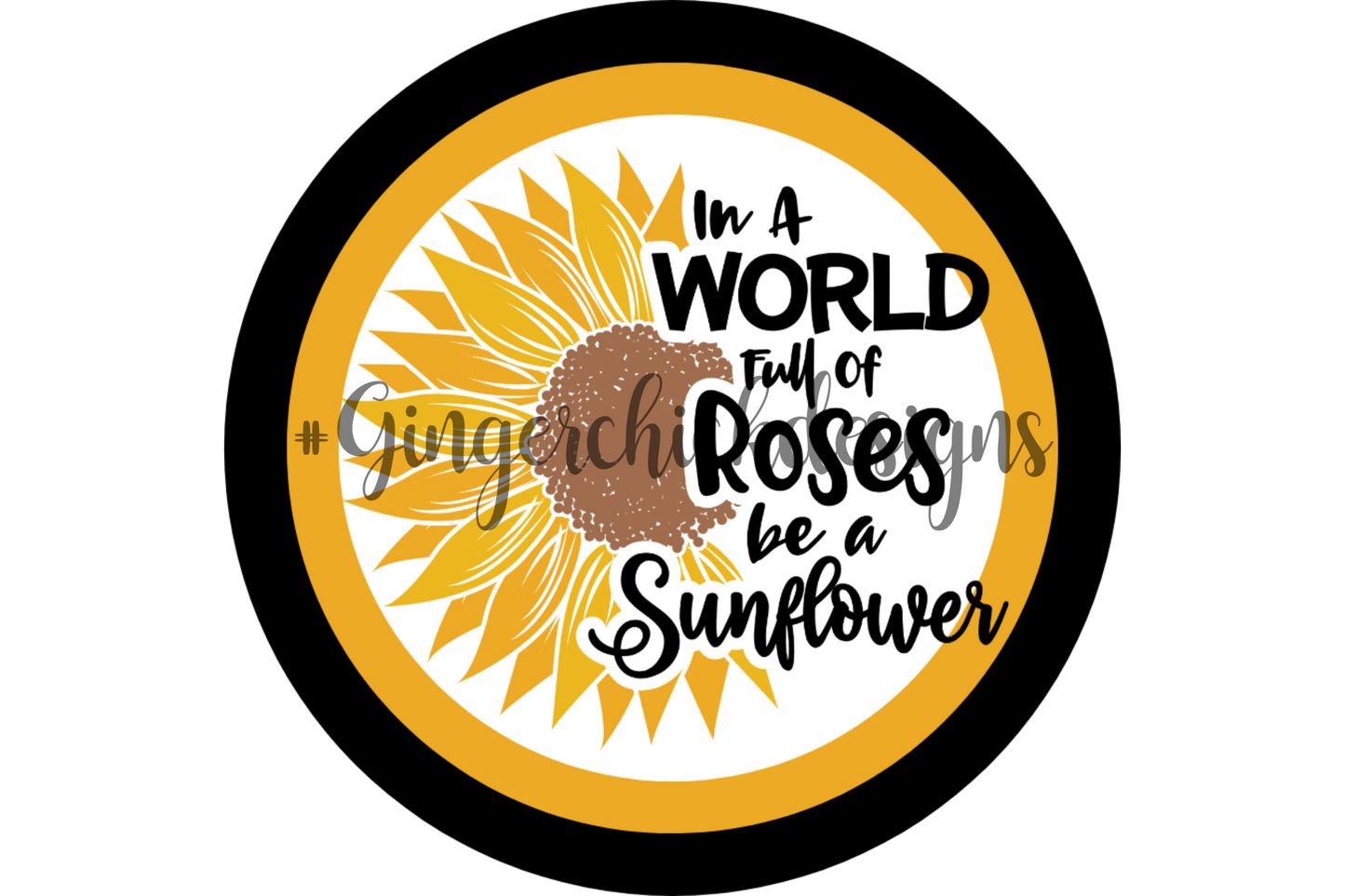Sunflower Pin-Back Design